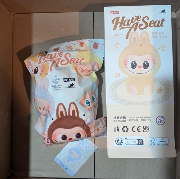NIB Have A Seat Labubu - HEHE - Popmart Box Opened And Package Sealed
